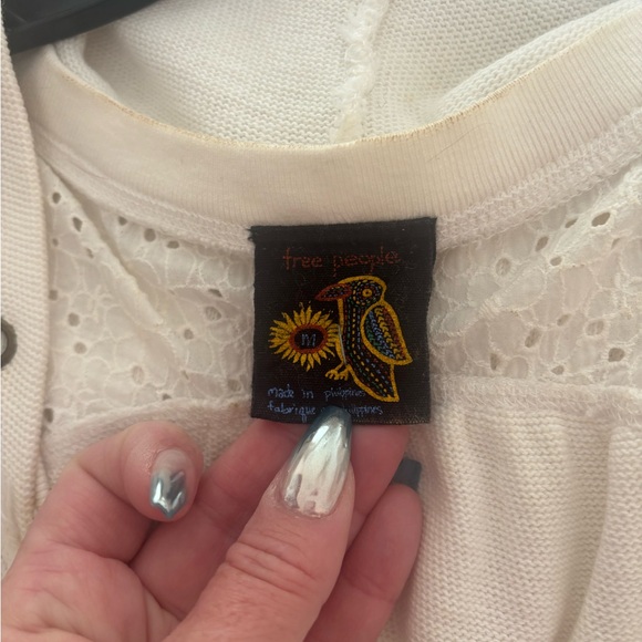 Free People Cream Sleeveless Hoodie - Picture 3 of 3